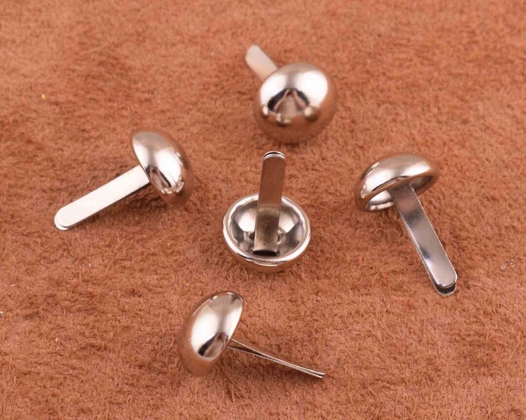 100pcs Round Brads Silver Head Round Brads Scrapbooking Paper Fasteners