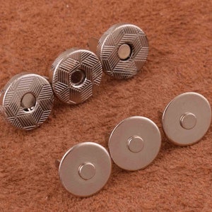 Mini Silber Runde Doppel magnetische Druckknöpfe Verschluss Verschluss Knopf 20 Sets 10mm magnetische Snap Verschlüsse für Tasche/Geldbörse/handgemachte Verschluss