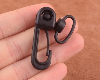 30 Pcs 52*16mm Plastic Hook Rocker Swivel Strap Webbing,2 inch Plastic Swivel Snap Hook,Carabiner Keychain,Key Chain for bag