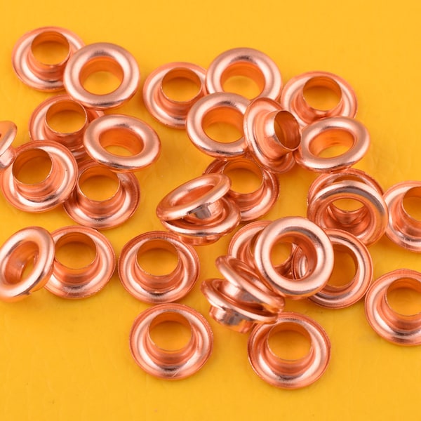 100pcs 4mm Rose Gold Eyelets Round Grommet Eyelets for Sewing Bead Cores Clothes Leather Hardware Craft Canvas /clothes Making