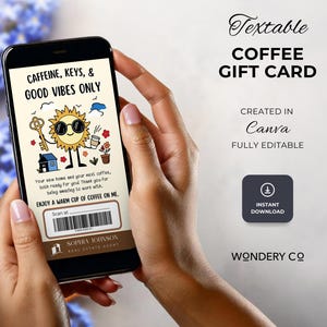 Echte Kaffee Geschenkkarte - Feiern Sie Ihr neues Eigenheim mit einer lustigen und durchdachten Note!