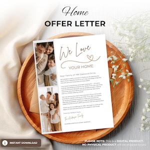 Plantilla de carta de oferta de vivienda / Editable, profesional y lista para usar / Plantilla Canva