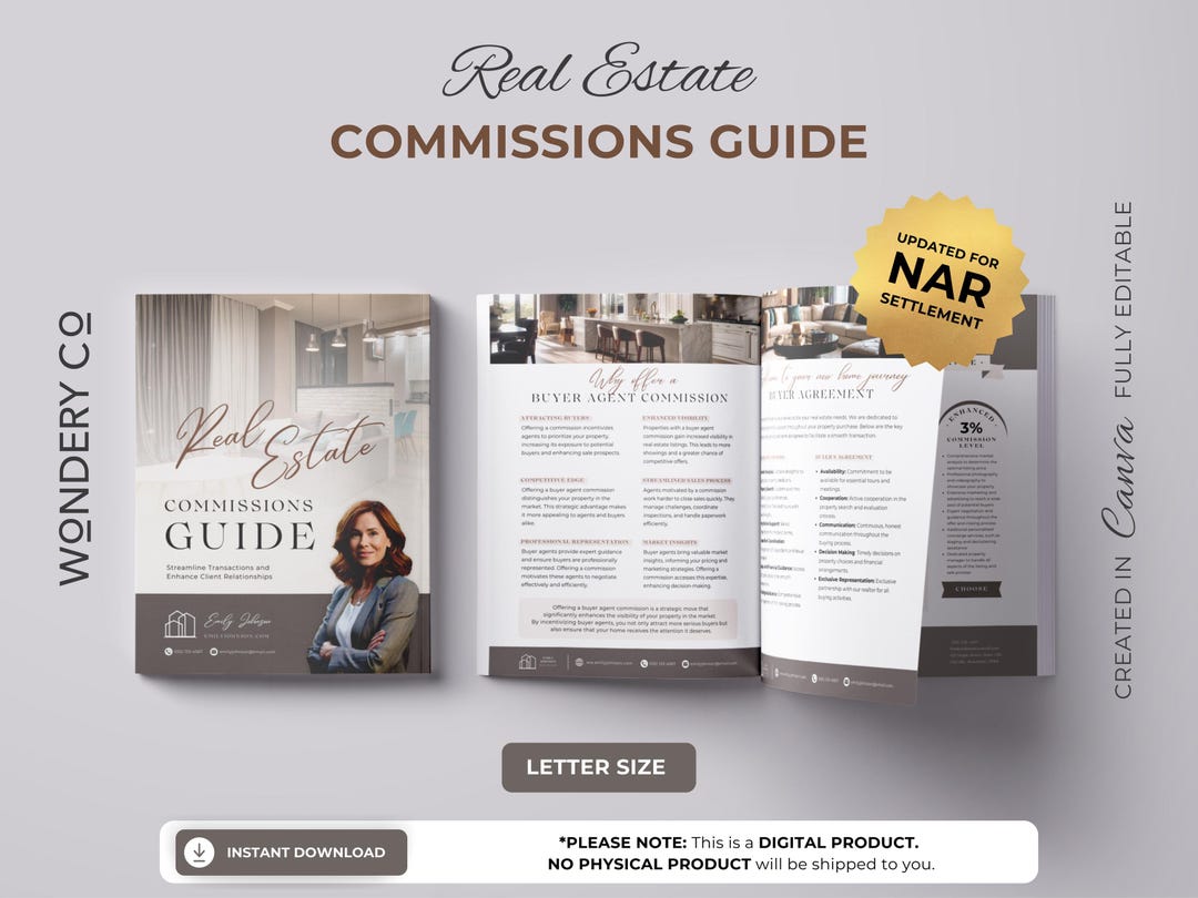Real Estate Commissions Guide: Canva Templates for Marketing & Agent ...