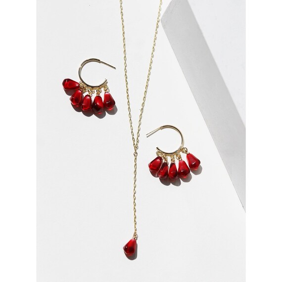 Set Bracciali E Orecchini Melograno - Gioielli Di Moda, Alta Qualit&agrave;, Regalo Per Donna