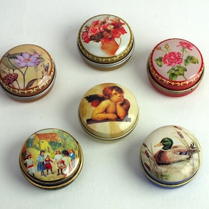 scatola per pillole in metallo vintage, scatola per pillole, scatola per tabacco, piccola scatola rotonda per compresse, regalo per donne, regalo di Pasqua per adulti