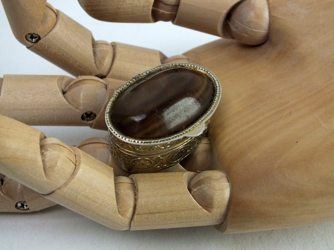 Mini Schmuckschatulle mit braunem Stein verzierte Pillendose | Etsy