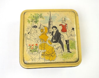 vintage Motiv Blechdose , Geschenk für Frauen, Dekoration für die Küche, antike Deckel Dose Kaffee/Kekse