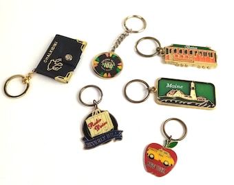 Vintage keychain Beverly Hills/ Boston/ Paradise Island, souvenir USA, gift men, gift women, Easter gift