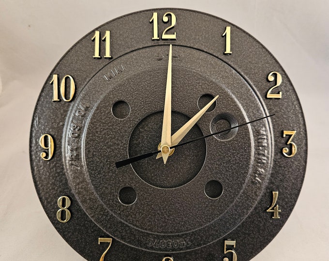 Hammered Black Brake Rotor Clock **HEAVY** - Etsy