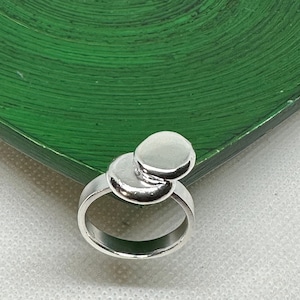 Stacked Pebble Silver Ring - Unique Silver Ring - Modern Silver Ring - Contemporary Silver Ring - Handmade Jewellery - Gifts For Her