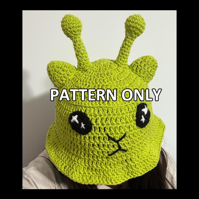 Alien Cat Crochet Bucket Hat Pattern - Etsy