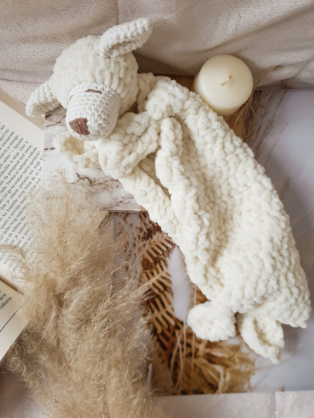 Baby Lamb Blanket, Security Lovey, Soft Crochet Blanket Etsy