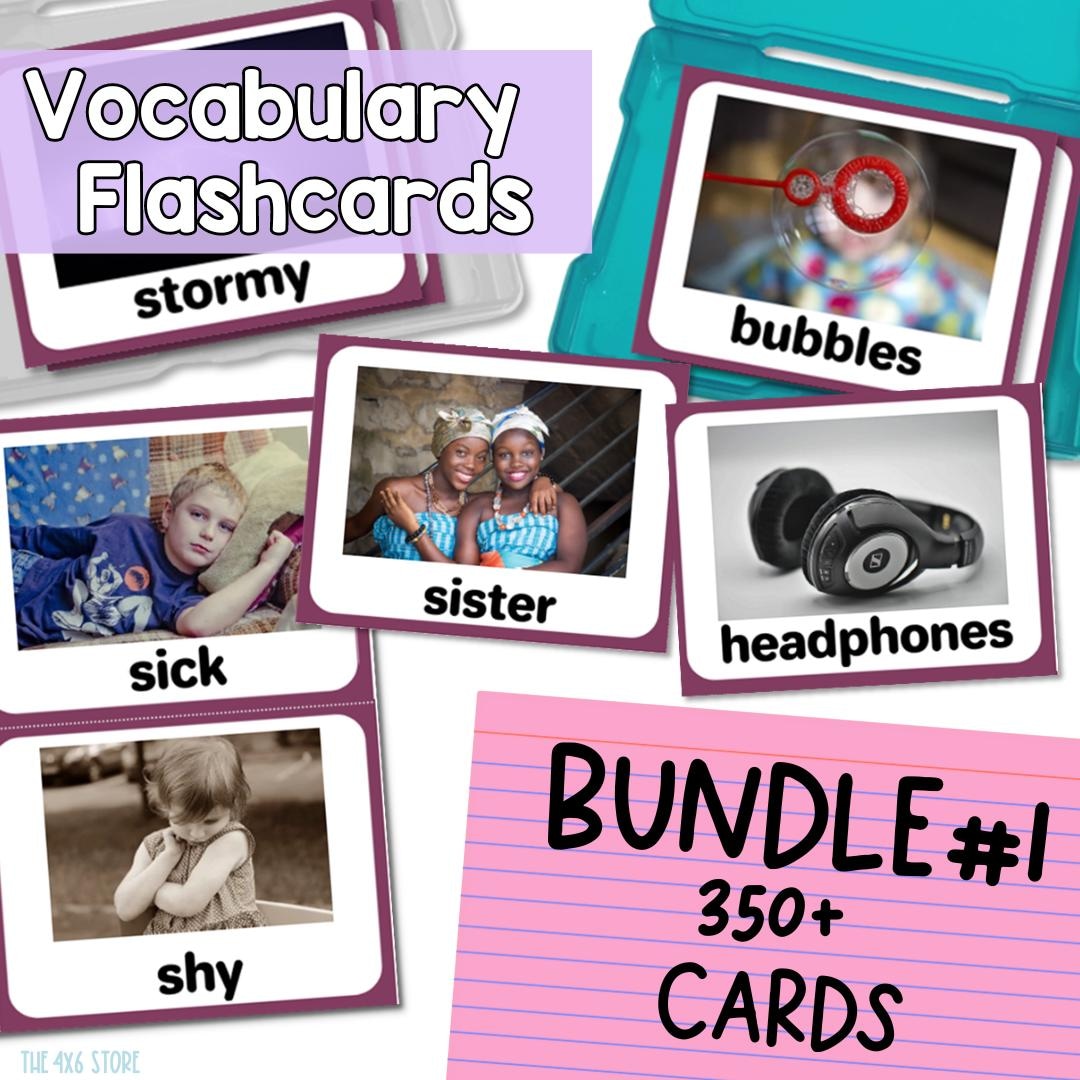 Vocabulary Flashcards With Real Pictures for ESL and Speech - Bundle 1 ...