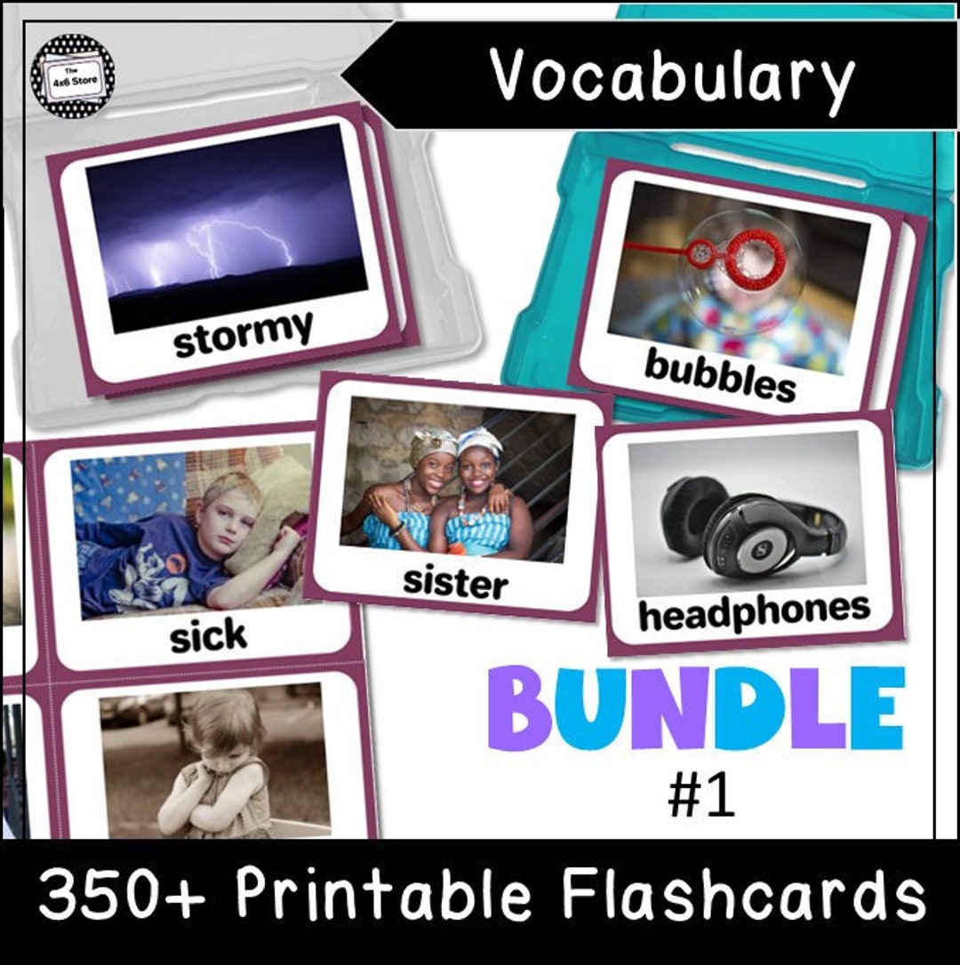 Vocabulary Flashcards With Real Pictures for ESL and Speech - Bundle 1 ...