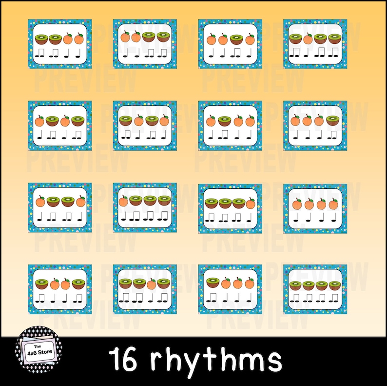 Fruit Rythym Notes Pre Rhythm (iconic Notation) Cards & Composition Activity : Fruit - Etsy