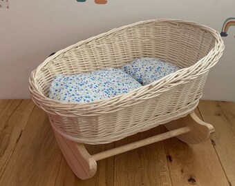 dolls wicker crib