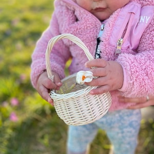Mini basket, wicker basket, flower girl basket, wedding basket, child’s basket, confetti basket, flower mini basket,