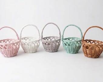 cestino di Pasqua, cestino per la caccia alle uova, cestino per la damigella d'onore, cestino di fiori, cestino da matrimonio, cestino personalizzato,