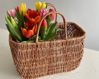 Wicker bag, large wicker bag, rattan bag, shopping bag, shopping wicker bag, eco friendly product.