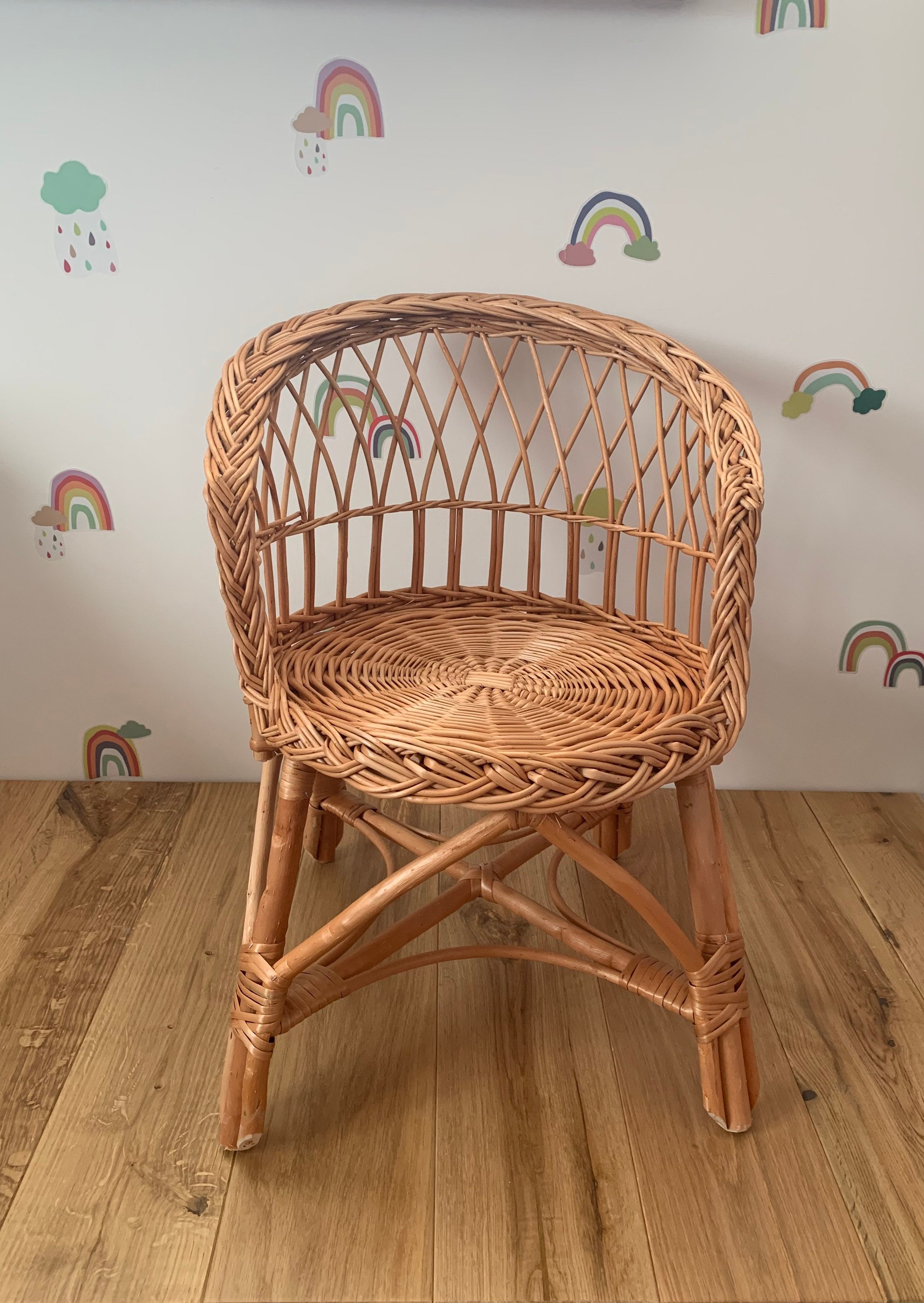 Wicker Chair Rattan Chair Toddler Chair Kids Chair Etsy UK