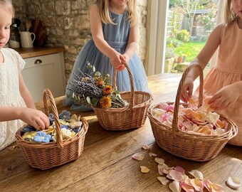 Cestino per damigella d'onore, cestino in vimini per damigella d'onore, cestino di Pasqua, cestino da matrimonio, cestino in vimini, cestino di fiori, cestino sensoriale, piccolo