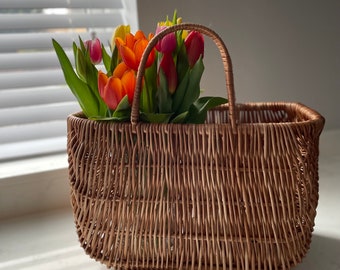 Wicker bag, rattan bag, Small