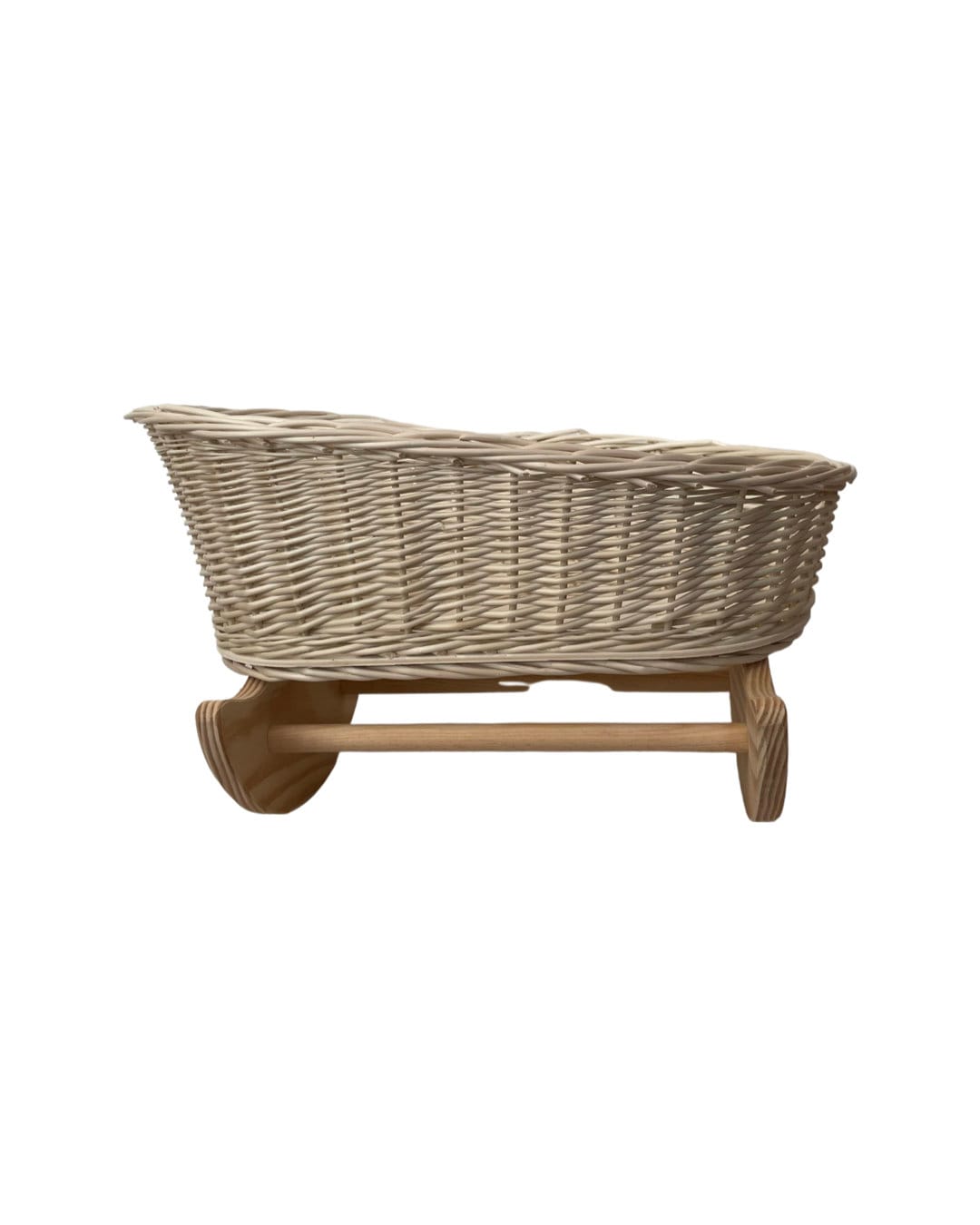wicker doll cradle