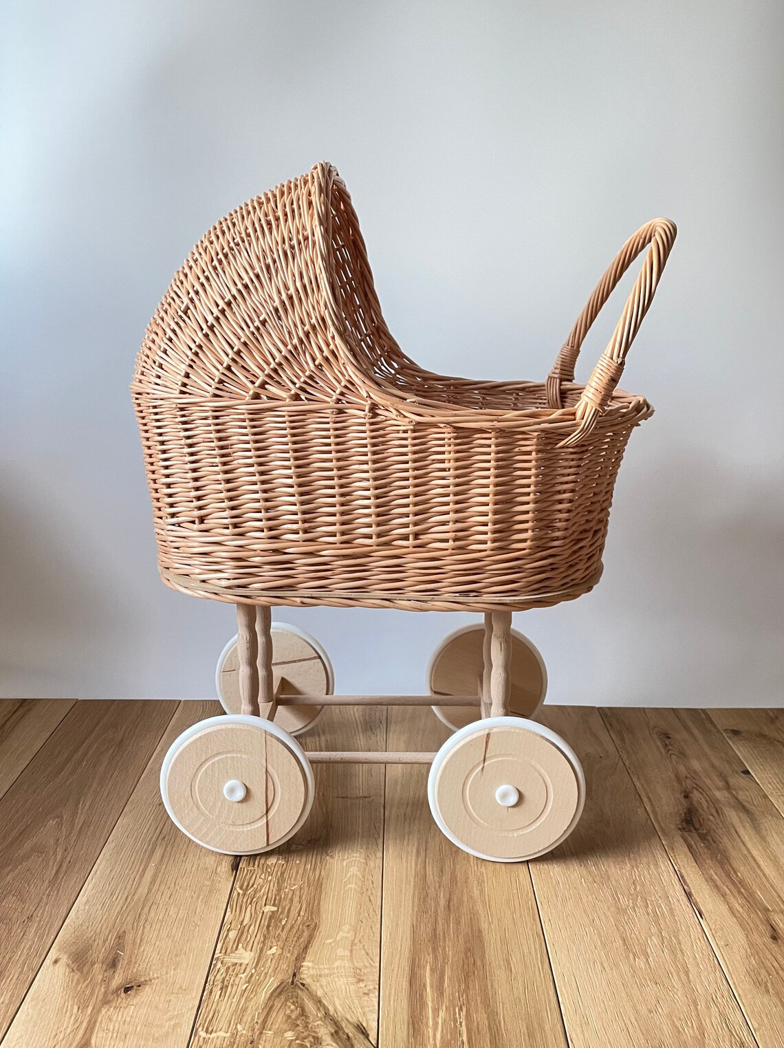 WICKER PRAM Dolls Pram Baby Doll Pram Pram Toy Wooden Etsy