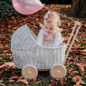RIETEN KINDERWAGEN | poppenwagen | rieten poppenwagen VK |babypoppenwagen | kinderwagen speelgoed | houten kinderwagen | kinderwagen | rieten poppenwagen | witte kinderwagen