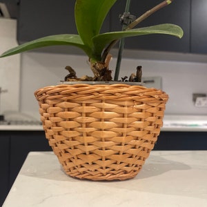 Small wicker pot, wicker flower pot