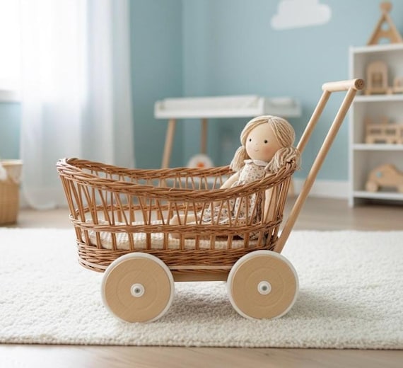 Wicker Kinderwagen: Geflochtener Moses Korb fr Kleinkinder - Etsy.de