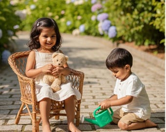 Cadeira infantil de vime, cadeira de bebê de vime, cadeira para ensaio fotográfico, cadeira de rattan, cadeira para criança pequena, poltrona infantil de vime, cadeira infantil de rattan, natural
