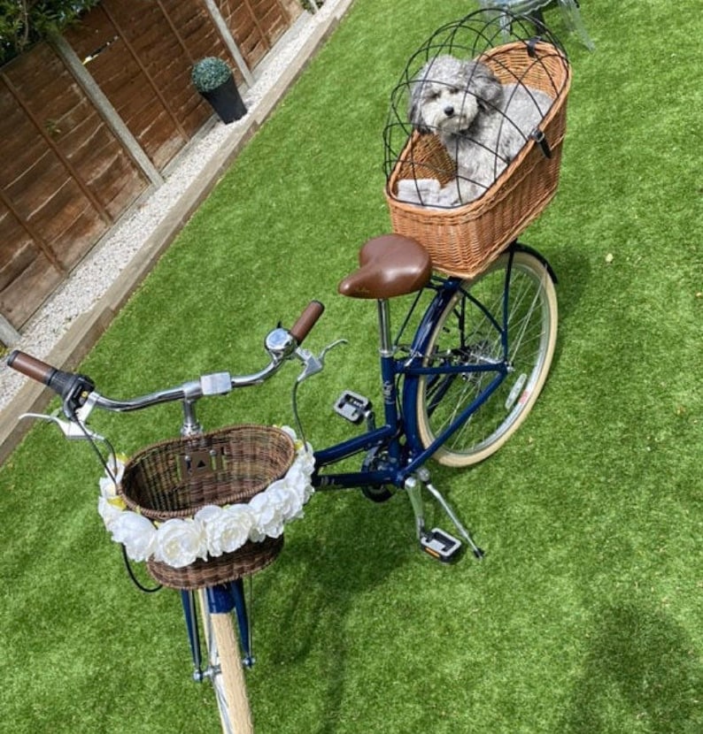 PET dog cat wicker carrier basket bike carrier basket bicycle Etsy
