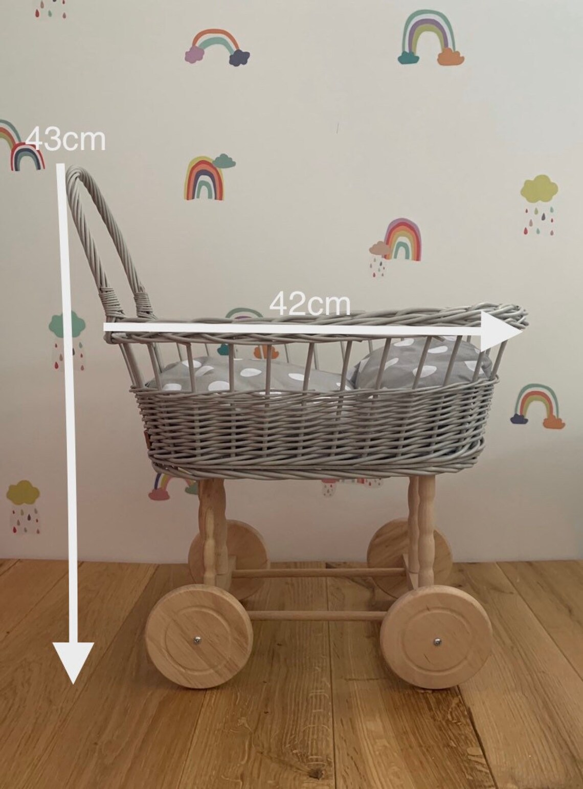 Simple WICKER PRAM Doll Pram Wicker Doll Pram UK baby Etsy