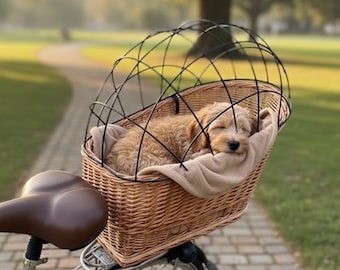 Pet Basket Small Wicker Bike Basket PetSafe Solvit Tagalong Wicker