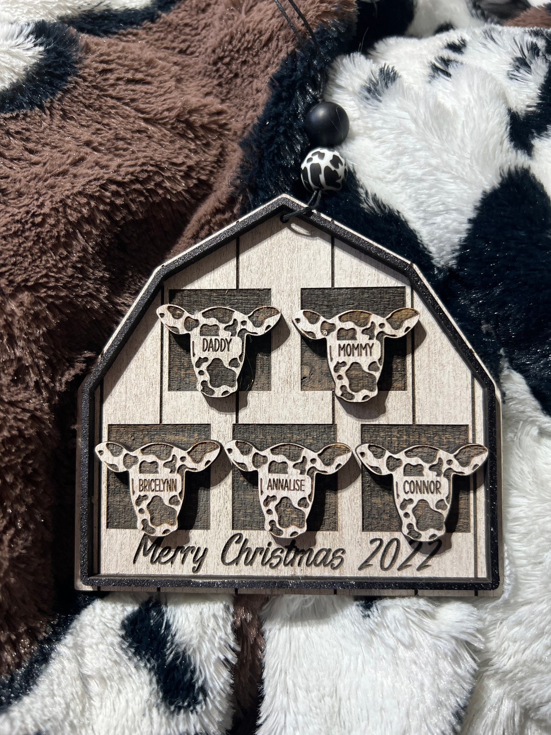 Barn Christmas Ornaments Cow Ornaments Farmhouse Ornament Etsy