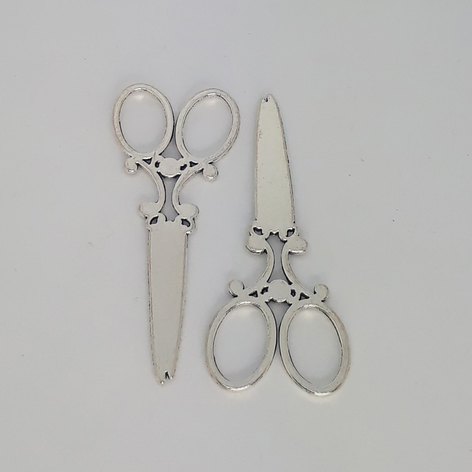 Silver Scissor Charm 6cm scissor charm Etsy