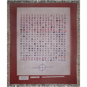 Zodiac Killer Codex True Crime Wall Art Poster Woven Blanket Weaving