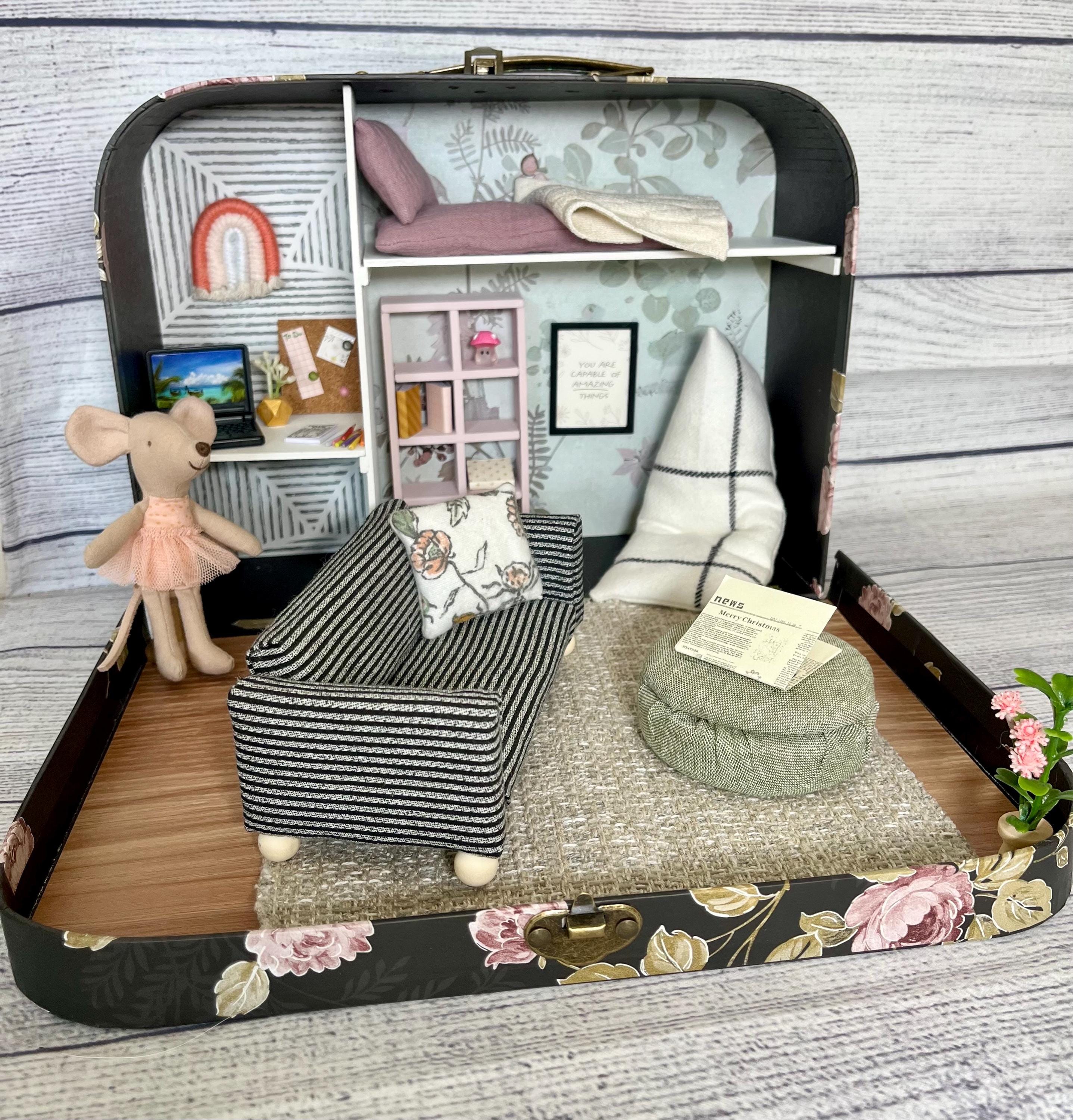 Paper Suitcase Template Diy Miniature Doll Mini Suitcase Bag