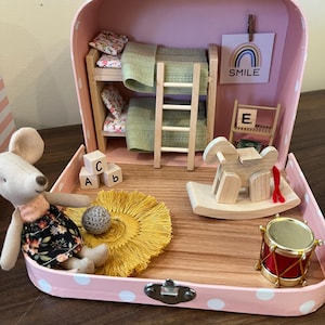 Small Travel Dollhouse: Portable Playset for Maileg Mice