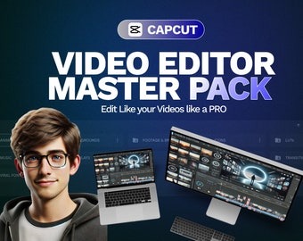 Paquete de edición de video CapCut / Más de 150 transiciones, superposiciones, música y efectos especiales / DaVinci, Premiere Pro, Filmora