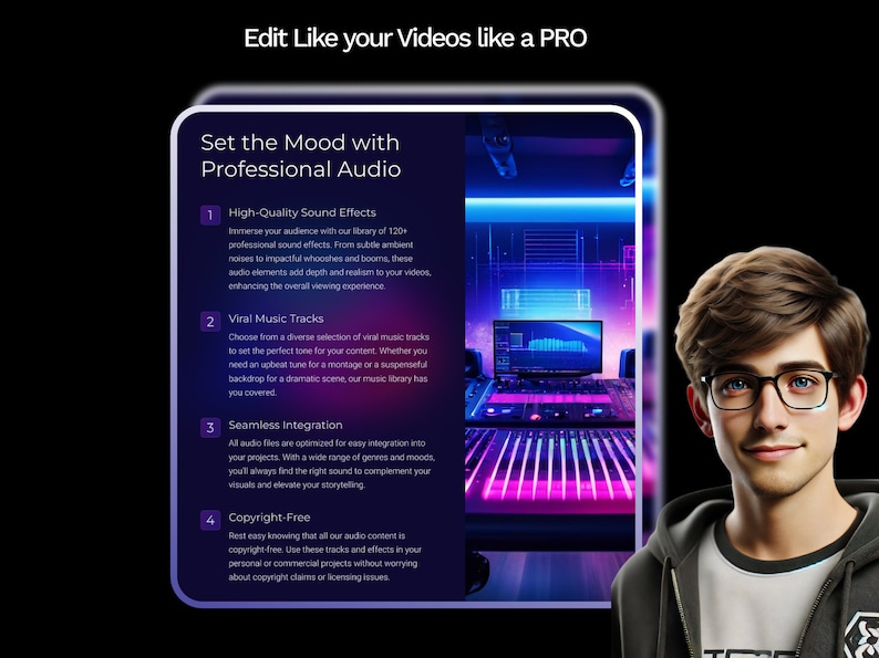 CapCut Video Editing Pack | 150+ Transitions, Overlays, Music & SFX | DaVinci, Premiere Pro, Filmora image 3