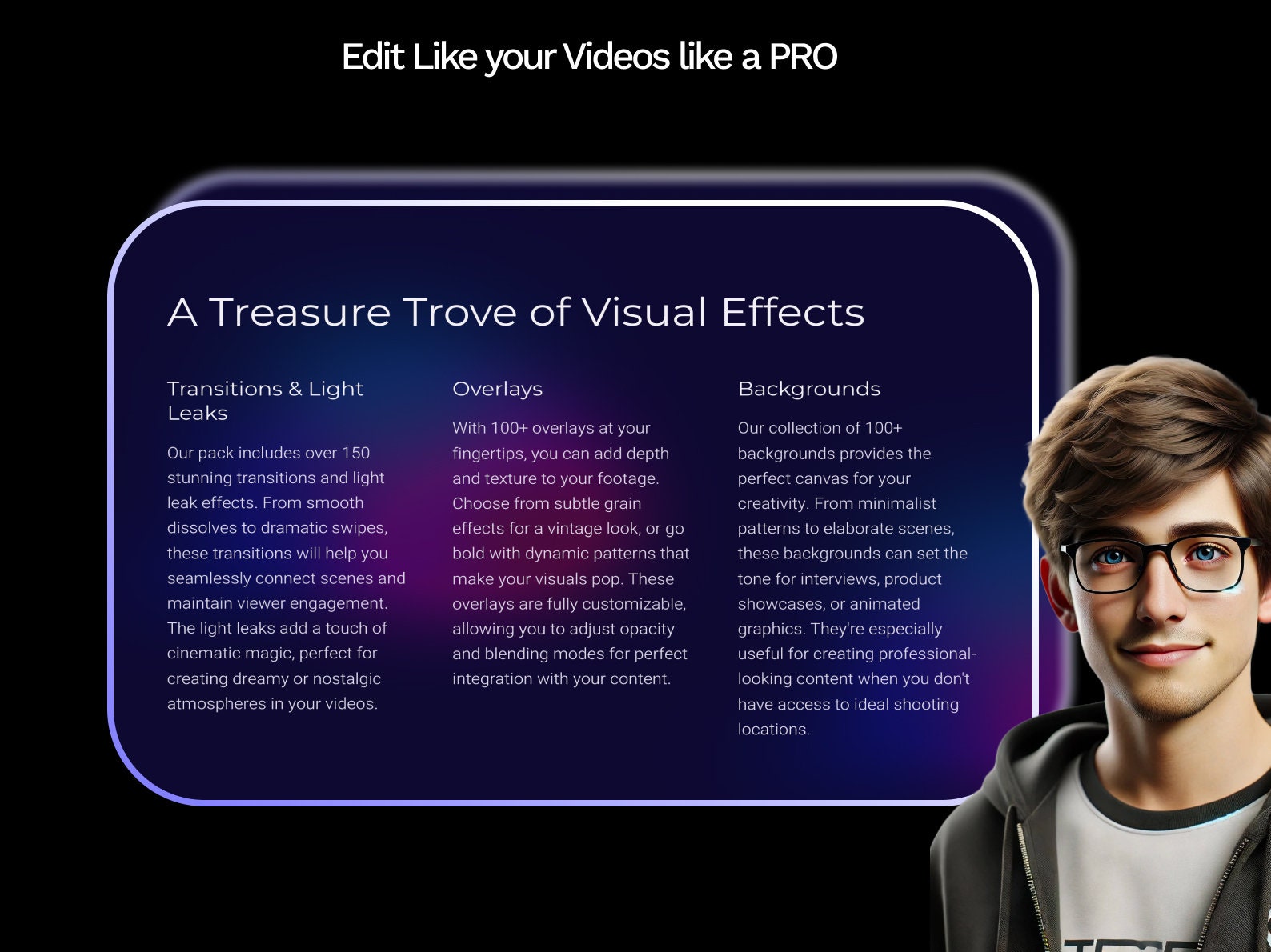 Capcut Video Editing Pack | 150+ Transitions, Overlays, Music & SFX ...