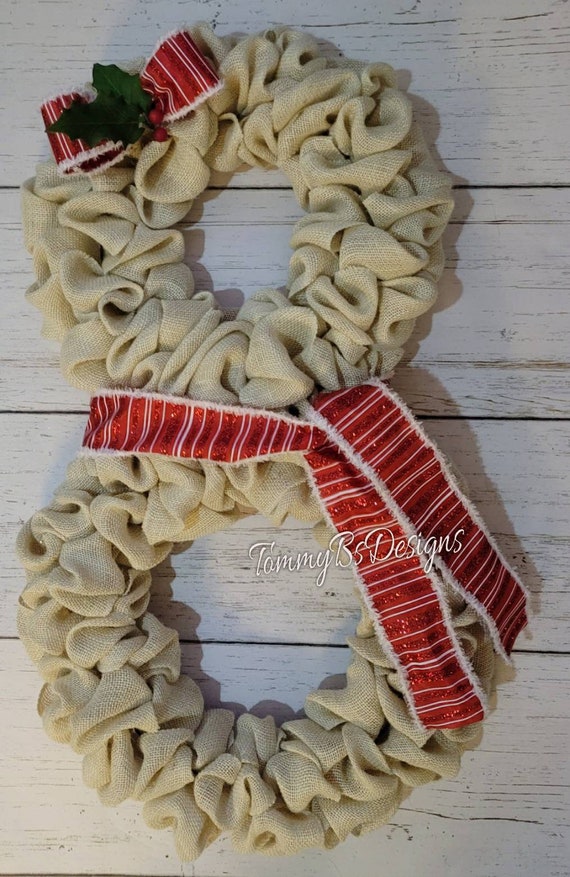 Mrs Frosty; Snowman Wreath; Burlap Snow-woman Wreath; Christmas Snowman; holiday wreath
