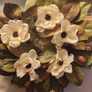 Magnolia Pinecone Wreath/Candle Ring