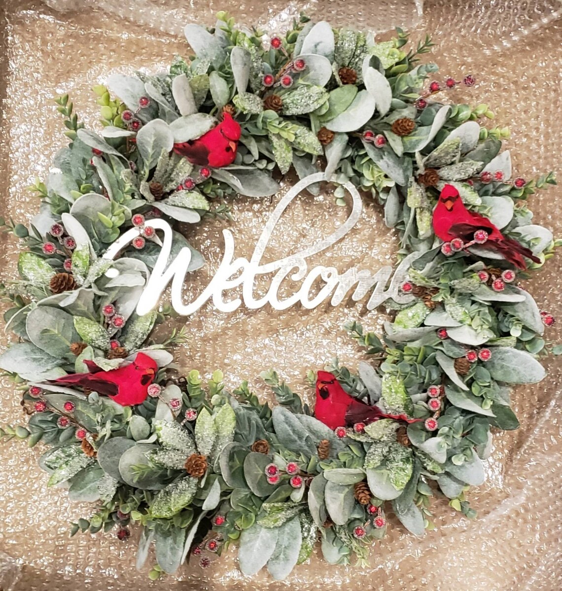 Lambs Ear Wreath Farmhouse Christmas Decor Lambs Ear and Etsy