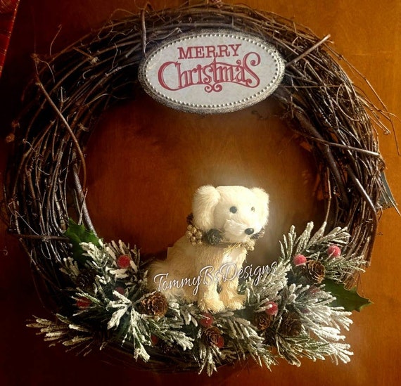 Christmas Grapevine Wreath; Holiday Grapevine Wreath; Grapevine Wreath