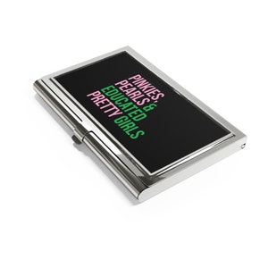 AKA Visitekaarthouder / Pinkies / Parels / Opgeleide Mooie Meisjes / Roze en Groen / Alpha Kappa Alpha / AKA Gift / Kaarthouder / Aka Grad