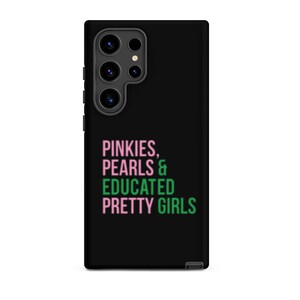 AKA Samsung Case / Black Samsung Case / Pretty Girls / AKA Phone Cover / Pink and Green / Alpha Kappa Alpha / Aka Graduation / Aka Grad