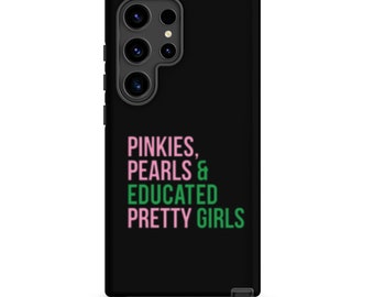 AKA Samsung Case / Black Samsung Case / Pretty Girls / AKA Phone Cover / Pink and Green / Alpha Kappa Alpha / Aka Graduation / Aka Grad